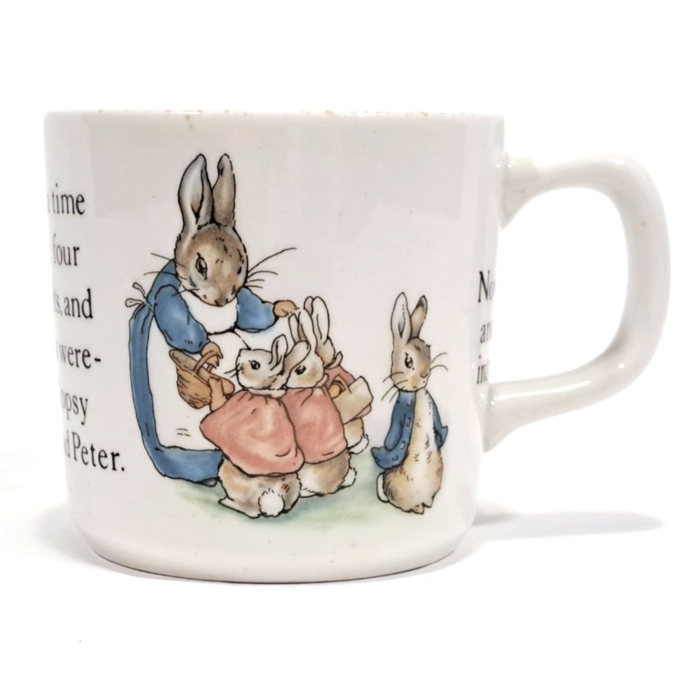 Wedgwood Peter Rabbit Beatrix Potter Ceramic Mug Made in England White Storybook